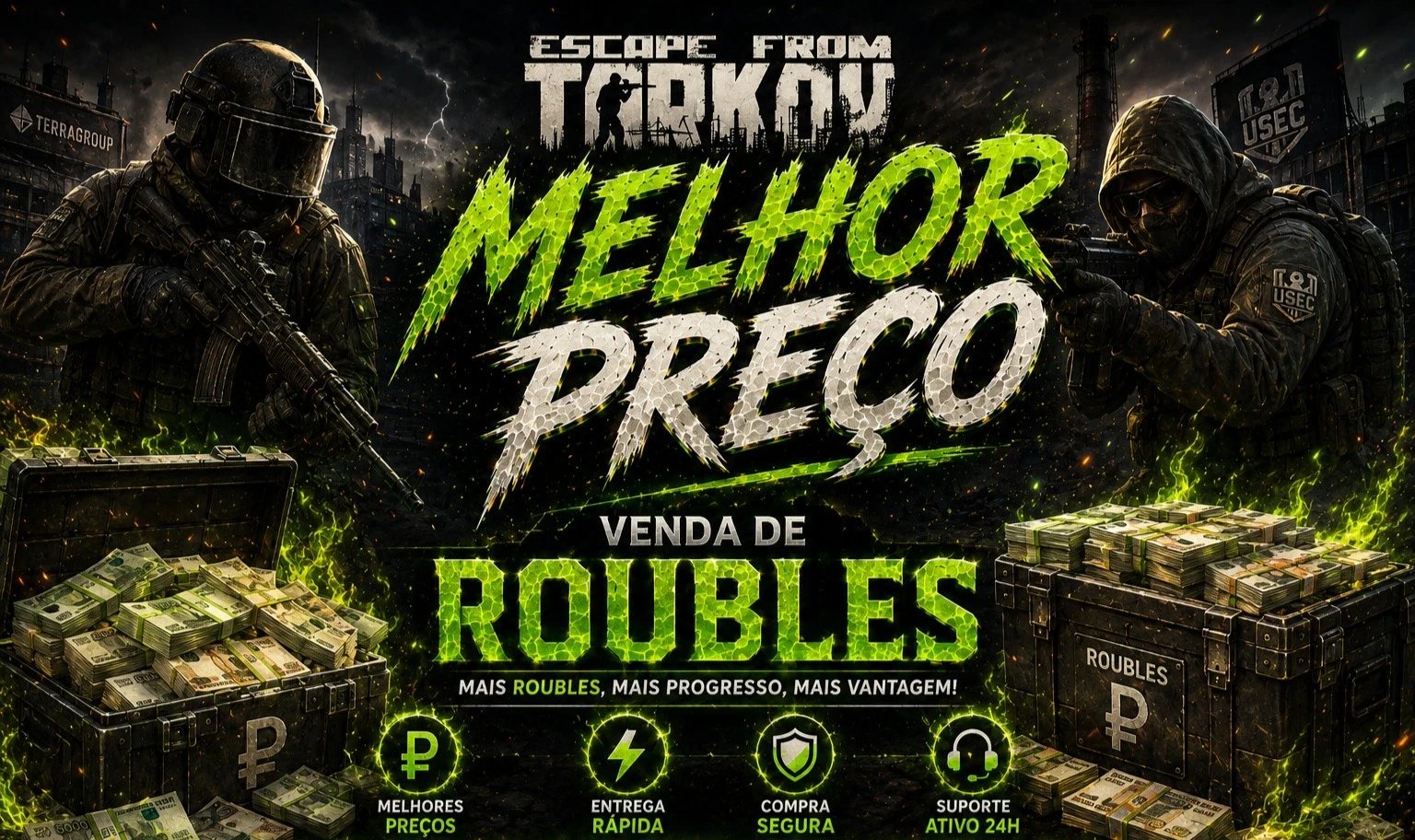 Escape From Tarkov Roubles - Entrega Rapida- Melhor Preço