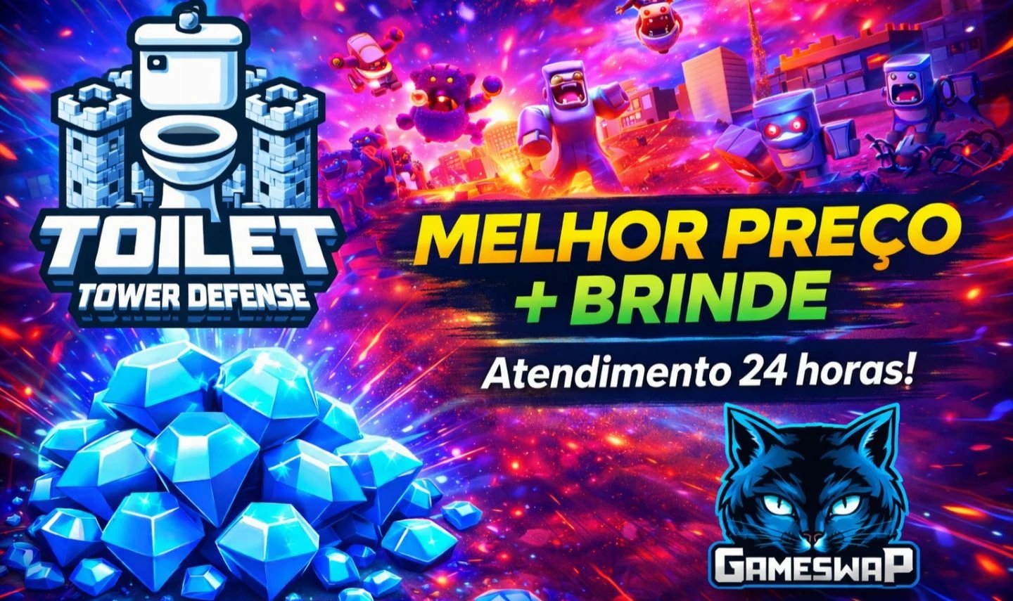 [Melhor Preço do Site] Gemas + Brinde Toilet Tower Defense - Atendimento Rápido!