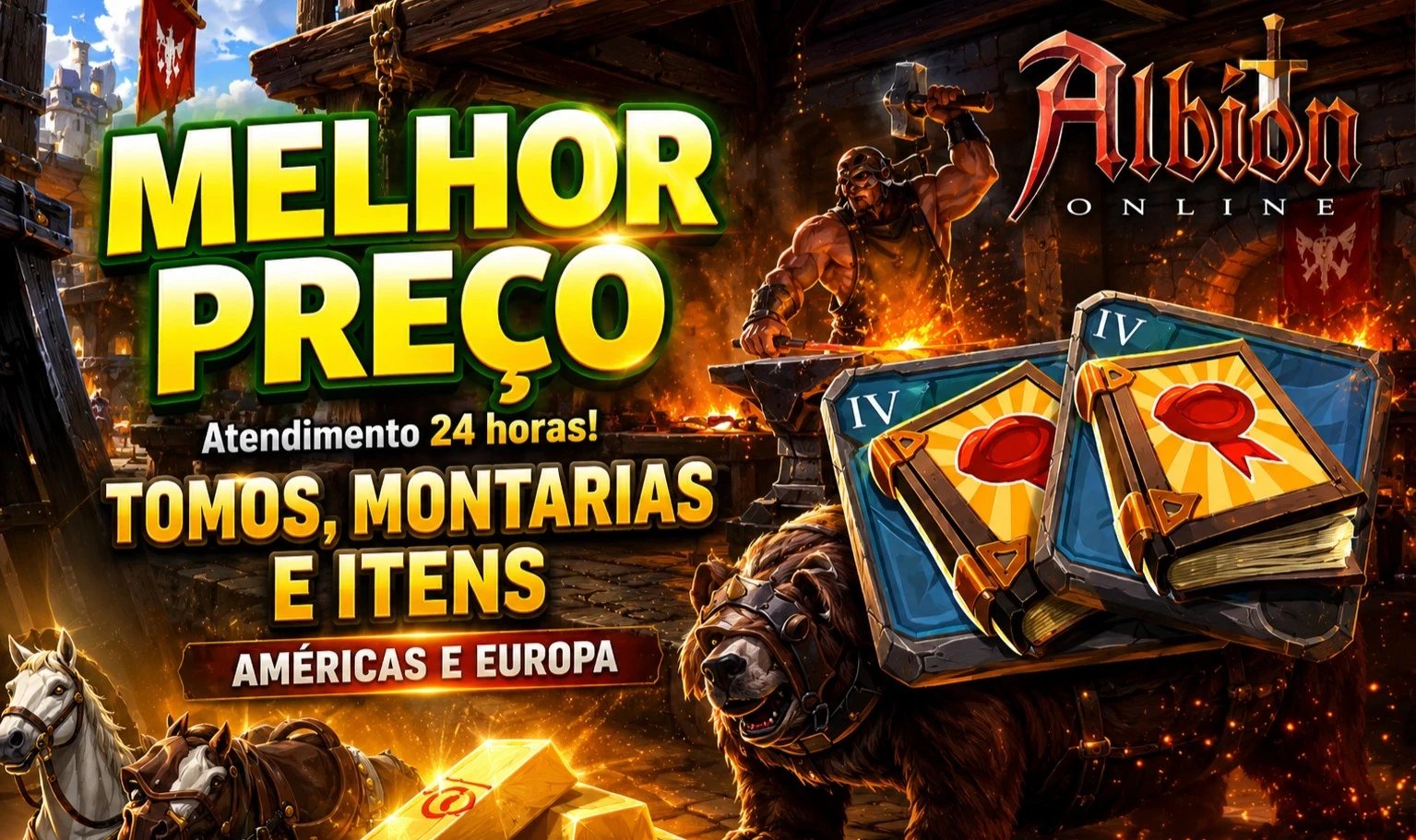 Tomos da Visão e Coleta, Montarias & Itens Diversos Albion Online | Américas